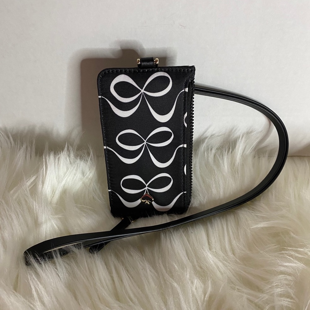 Kate Spade how elegant bow card case lanyard